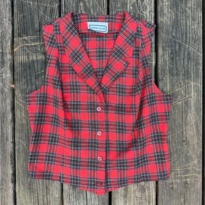 Vintage 70s/80s Bobbie Brooks Plaid Button down Vest